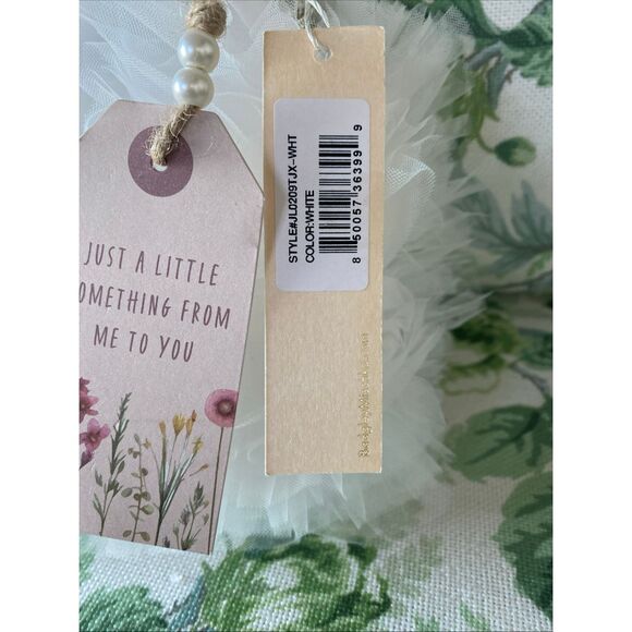 Badgley Mischka Jewel Handle Jazzy Tulle Evening Bag-NWT-White- - Picture 8 of 11